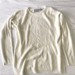 NELL FLOWERS Vintage Sweater Tunic Cable Knit